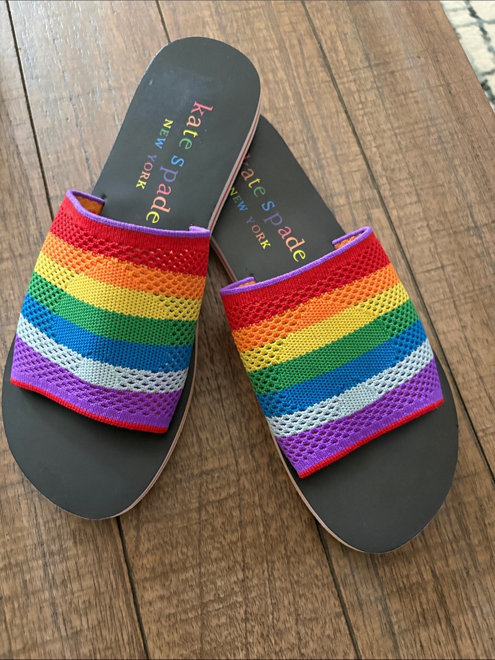 kate spade Rainbow Knit Slide Sandals - Multicolor